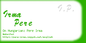irma pere business card